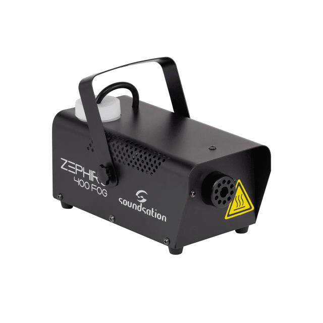 Compact and lightweight fog machine with wired and wireless controllers ...