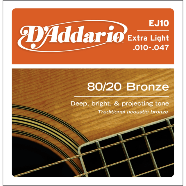 Bronze Acoustic Guitar Strings Extra Light 10 47 EJ10