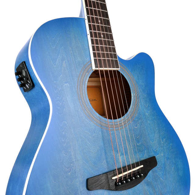 Chitarra acustica cutaway amplificata con finitura hand wiped - SAGUARO-HW- CE BL - Frenexport SpA